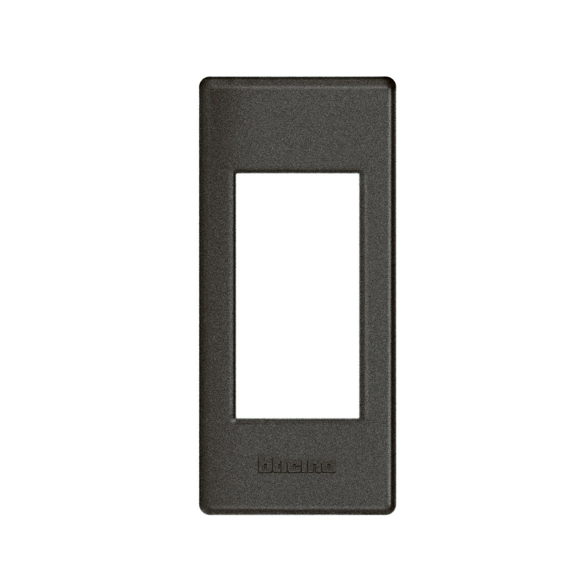 Plaque de recouvrement 1 module avec support sur profilé antracite Living Light Bticino