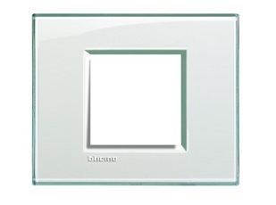 Plaque de recouvrement 2 modules large Kristall Living Light Bticino