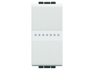Interrupteur inverseur 16A/250V 1 module touche blanche axiale Living Light Bticino