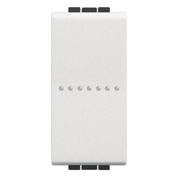 Interrupteur va-et-vient 16A/250V 1 module touche blanche axiale Living Light Bticino