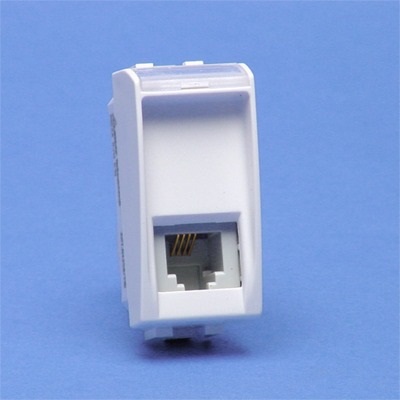 Prise téléphone RJ11 1 module blanc Living Light  Bticino
