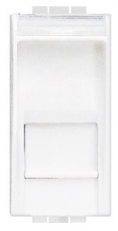 Prise informatique RJ45 (UTP5e) 1 module blanc Living Light  Bticino