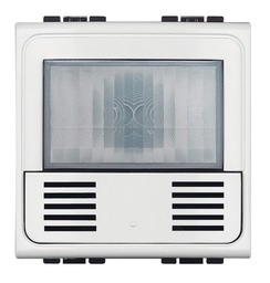 Détecteur de mouvement IR & ultrasons Green Switch à relais 2.5A/250V 2 modules blanc Living Light Bticino