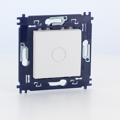 Obturateur 2 modules avec support à vis blanc Living Light Bticino