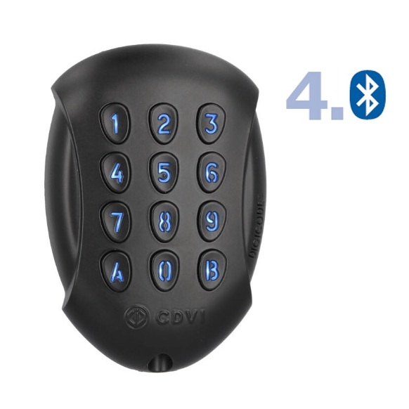 Clavier à codes Digicode noir Bluetooth avec Boxcode 3 relais GALEO 4.0 CDVI