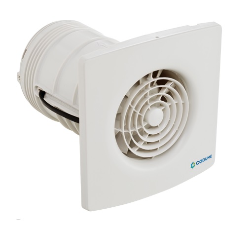 Extracteur silencieux 96m³/h avec hygrostat et temporisation Silent Fan SR100HT 230V Codumé 