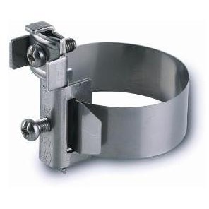 Collier de mise à la terre pour tuyaux Ø18 à  48mm (Lg=190mm)