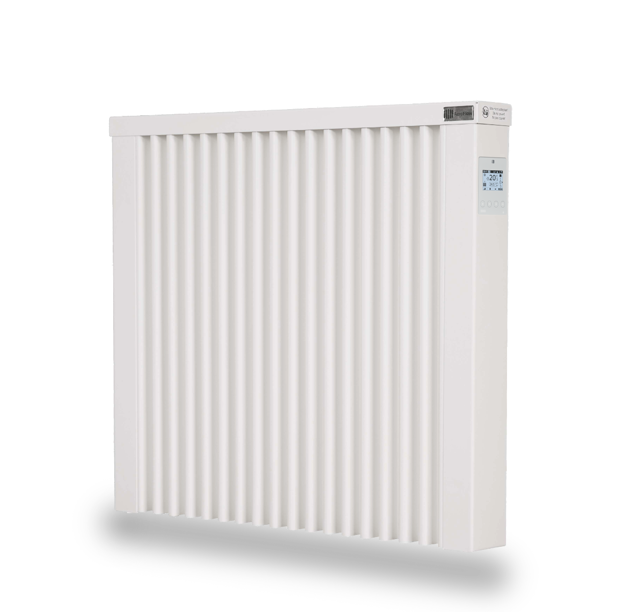 Radiateur électrique à inertie standard COMPACT 1300W blanc avec thermostat FlexiSmart Pro AeroFlow® HFLx003 Thermotec