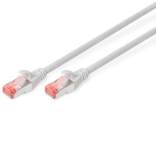 Cordon de brassage 2xRJ45 S-FTP Cat.6A  PVC  0.25m gris LSOH (sans halogène)