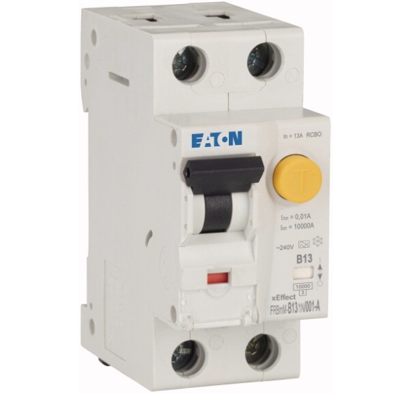 Disjoncteur différentiel type A bipolaire 1P+N/13A - 10kA - courbe B -  10mA FRBMM-B13/1N/001-A Eaton