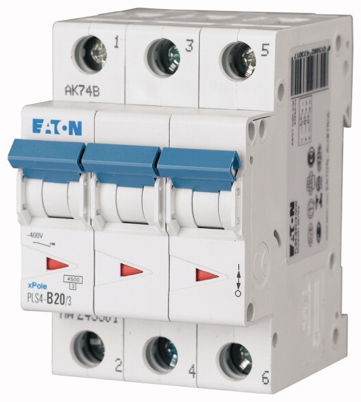 Disjoncteur 4.5kA - courbe C - tripolaire 3P/20A Eaton