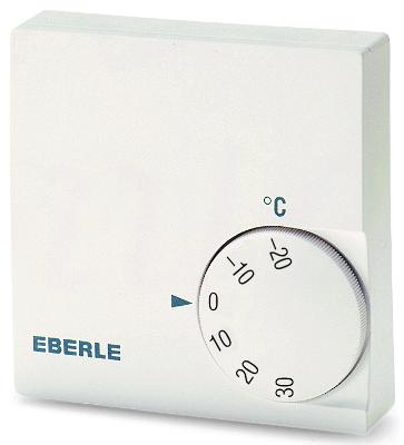 Thermostat mural électromécanique -20° à 35°C RTR-E6704 (2-10A/230VAC) pour chauffer et refroidir Eberle