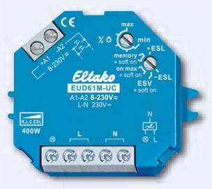 Variateur (dimmer) à encastrer universel multifonctions 400W/8~230VAC/DC Eltako