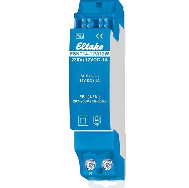 Bloc d'alimentation pour Bus RS485 12V/12W FSNT14-12V/12W Eltako