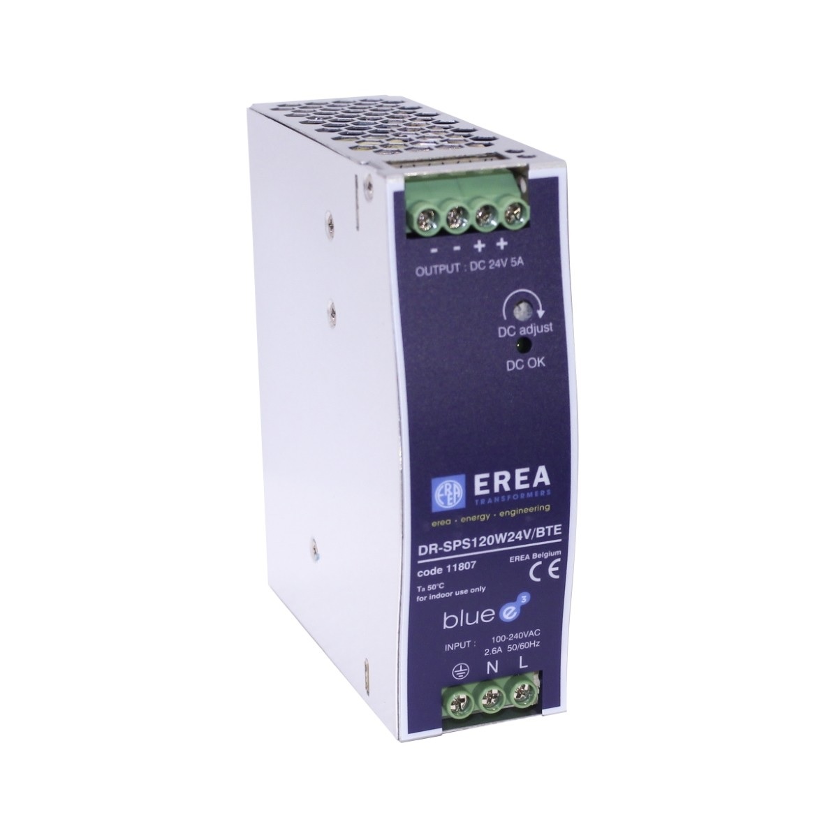 Alimentation stabilisée 120W-24VDC-5A DR-SPS-120W24V/BTE EREA