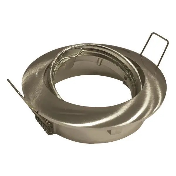 Spot encastré pivotant rond Ø83mm nickel satiné pour lampes GU10/230V Ø50mm (PAR16) EUR147-52523 Eurolamp