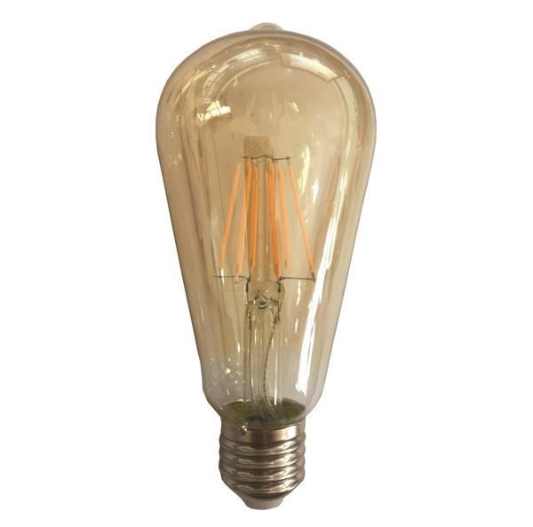 Lampe Led ST64 gold filament dimmable 75 10W/1050Lm/Ø64/2500K/220-240V/E27 25000h "PLUS" blanc chaud 147-80930 Eurolamp