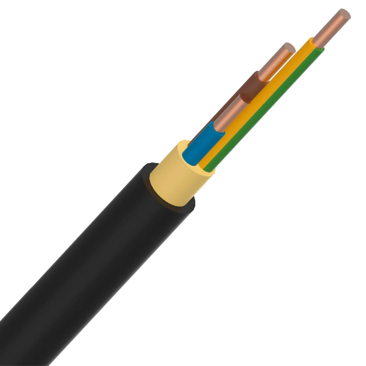 Câble de raccordement et de distribution pour installation souterraine EXVB 3G10mm² Eca