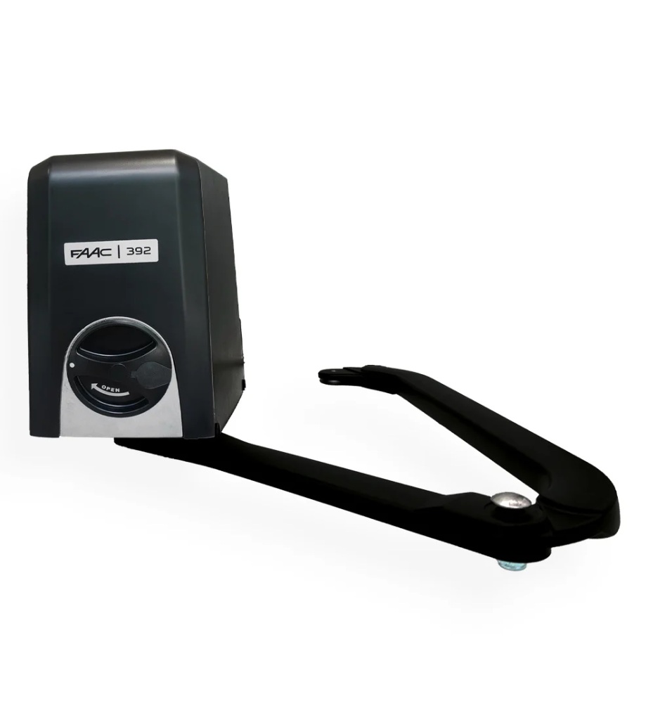 Kit ouvre-portail à bras articulés jusqu'à 2m par portail (2.5m avec serrure électrique) à usage résidentiel 392-24V Faac