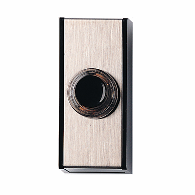 Bouton-poussoir chrome & noir Gem D611 Friedland Honeywell 