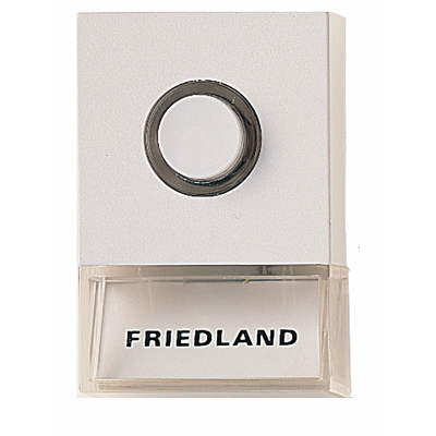 Bouton-poussoir blanc & étiquette Pushlite D723 Friedland Honeywell 