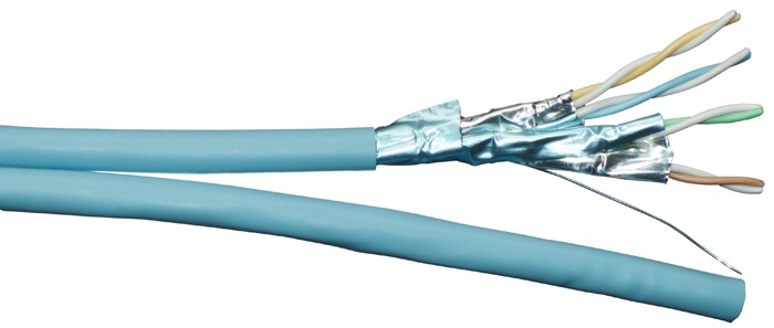 Câble de données double (Dual) F/UTP Catégorie 6 Dca 24 AWG LSOH (sans halogène - au mètre)