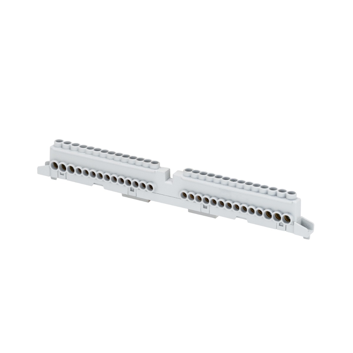 Bornier à vis bipolaire 80A 2 x (3x16mm² + 11x10mm²) pour coffrets 12 modules Série 40 CD Gewiss