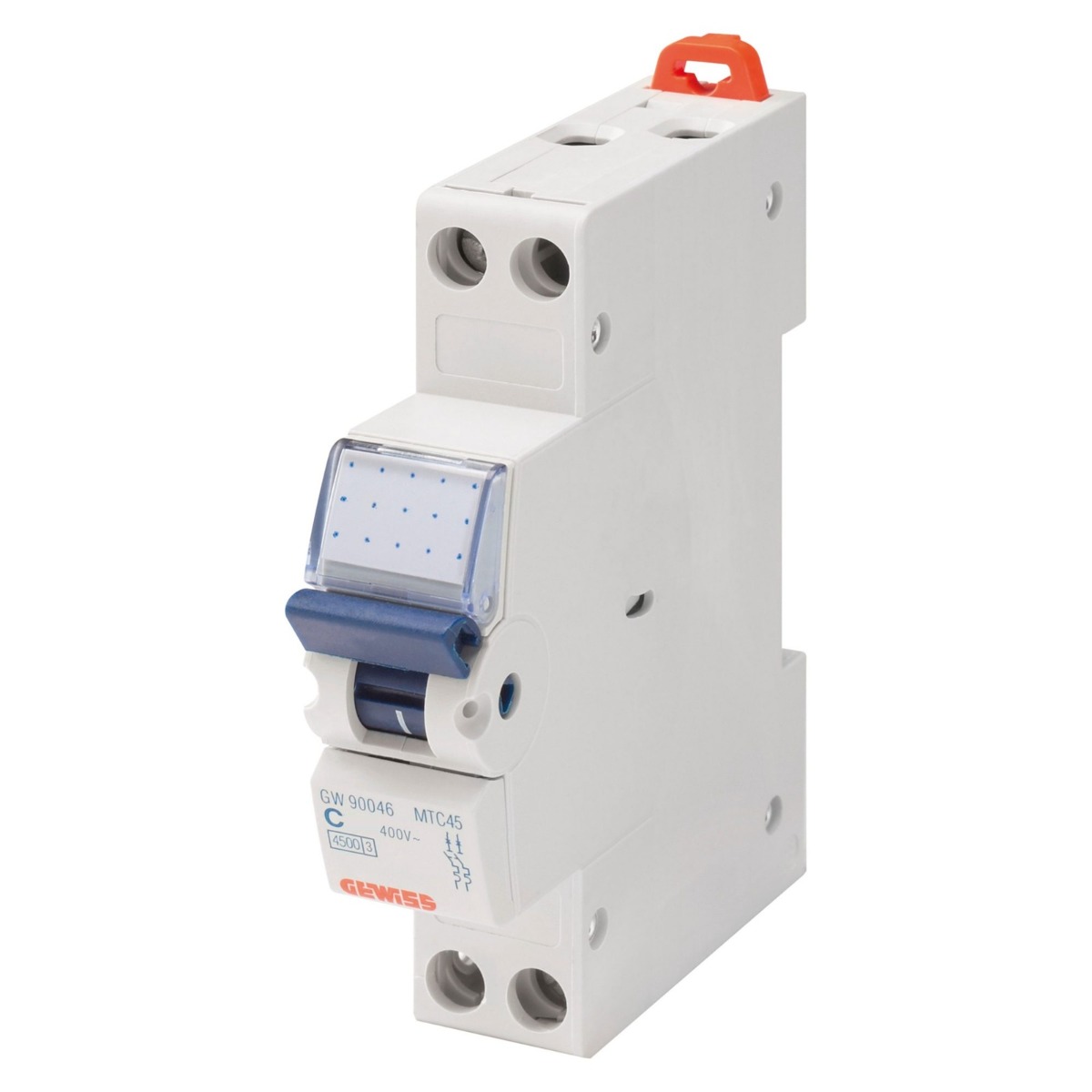 Disjoncteur compact 4.5kA - courbe C - bipolaire 2P/32A MTC45 GW90050 Gewiss