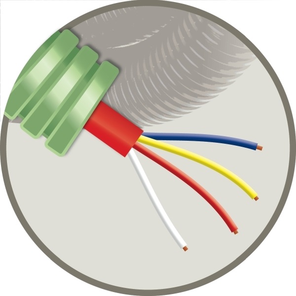 Tube précâblé (flex) avec câble de signalisation SGG rouge  4x0.8mm² Cca 150V LSOH sans halogène (rouleau 100 mètres)