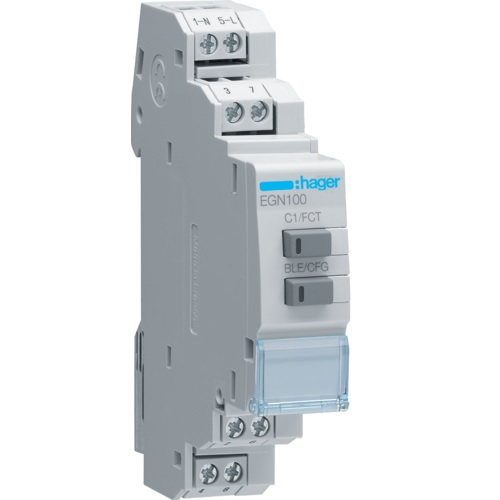 Interrupteur horaire 1 contact inverseur 16A multifonctions Bluetooth EGN100 Hager