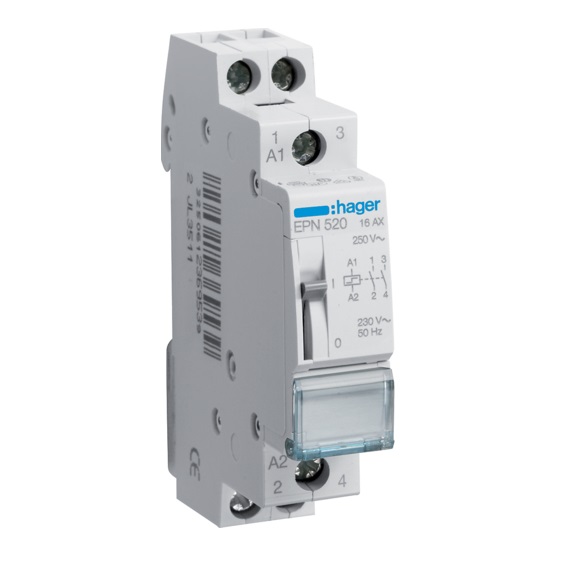 Télérupteur modulaire bipolaire 2P/16A 230V Hager