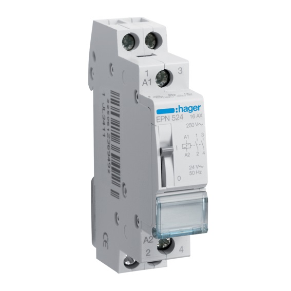 Télérupteur modulaire bipolaire 2P/16A  24V Hager