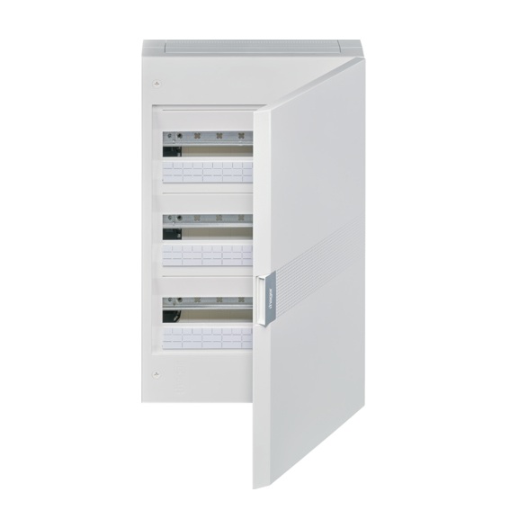 Coffret apparent  54 modules (3x18) porte pleine New Vega VB318B Hager
