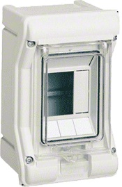 Coffret apparent étanche  3 modules (1x3) IP65 Vector VE103M Hager