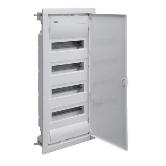 Coffret encastré 48 modules (4x12) porte pleine Volta Hager