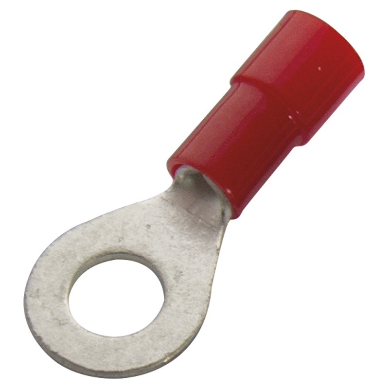 Cosse à sertir à oeillet pré-isolée M6 pour fils 0.5-1.0mm² rouge Haupa