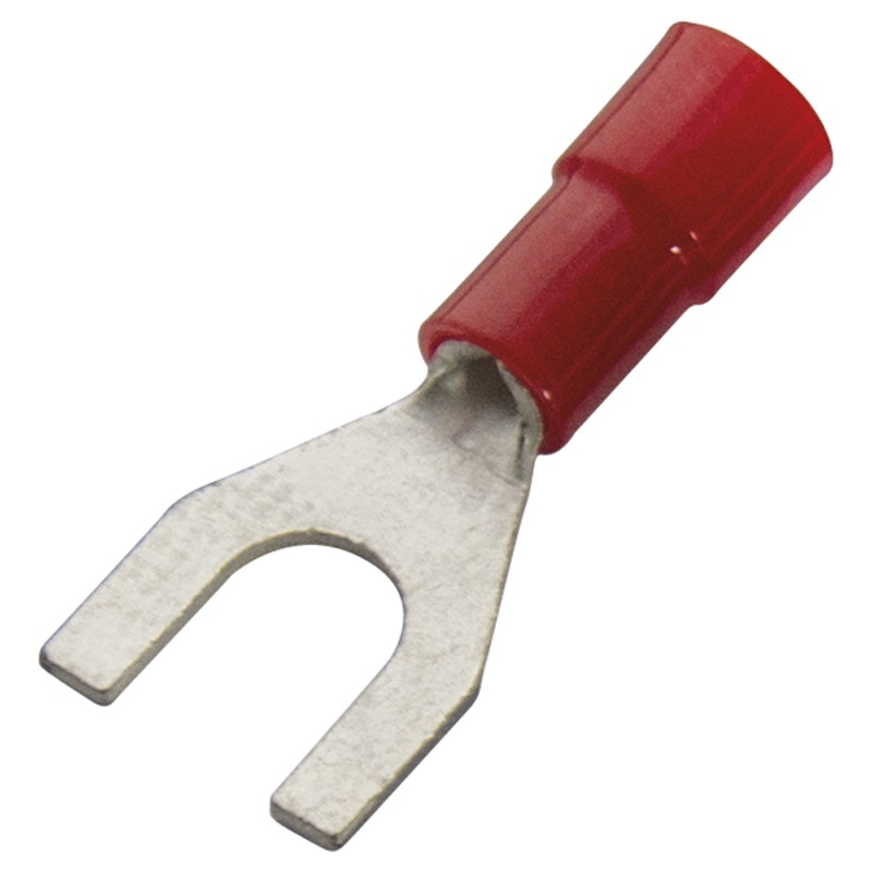 Cosse à sertir à fourche pré-isolée M5 pour fils 0.5-1.0mm² rouge Haupa