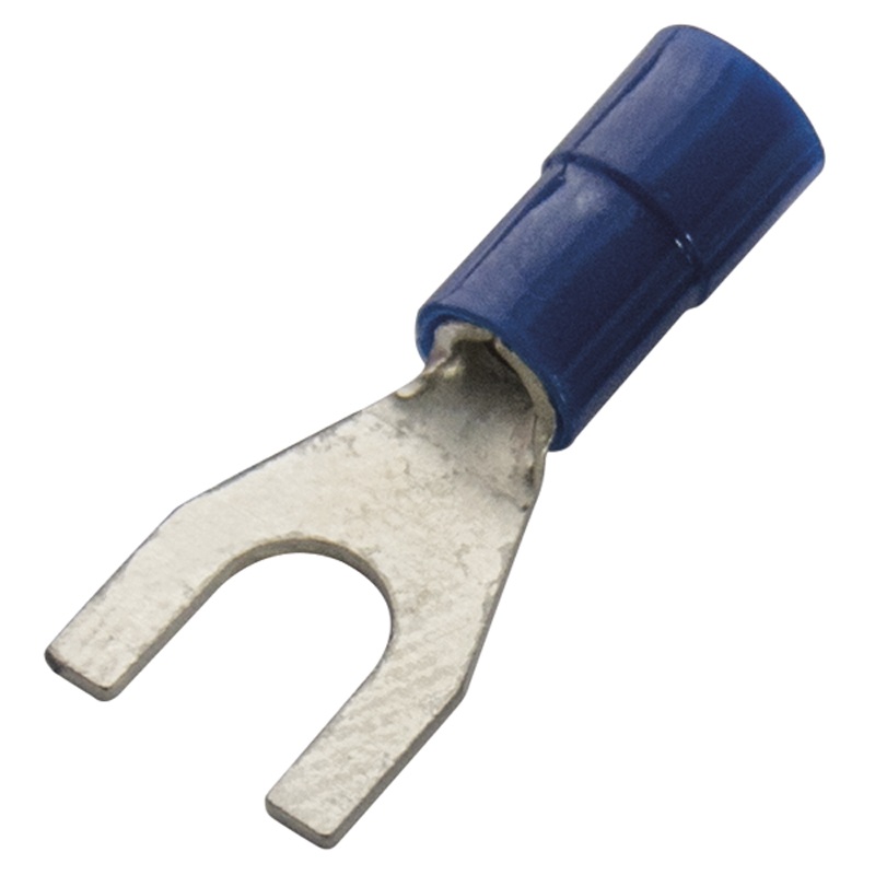 Cosse à sertir à fourche pré-isolée M6 pour fils 1.5-2.5mm² bleue Haupa