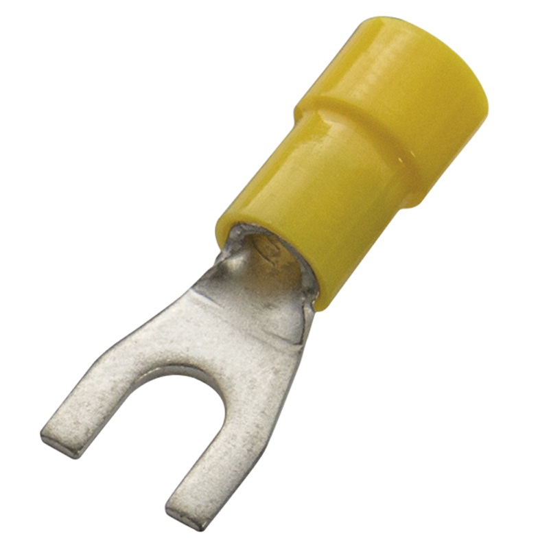 Cosse à sertir à fourche pré-isolée M5 pour fils 4-6mm² jaune Haupa