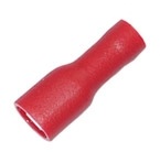 Cosse clip Faston femelle à sertir isolée complètement 6.3x0.8mm pour fils 0.5-1mm² rouge