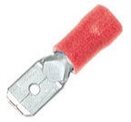 Cosse à sertir clip Faston mâle pré-isolée 6.3x0.8mm pour fils 0.5-1mm² rouge Haupa