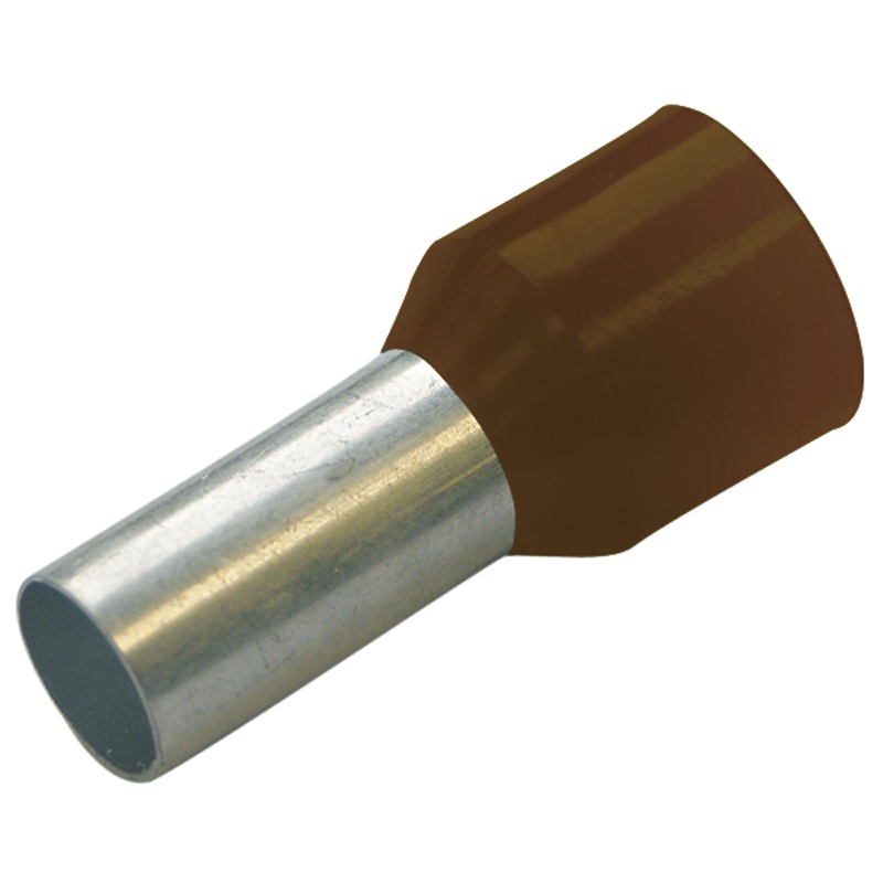 Embout à sertir pré-isolé 10mm² simple brun (à la pièce)
