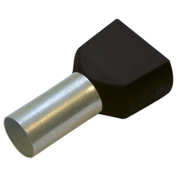 Embout à sertir pré-isolé  1.5mm² double noir Haupa