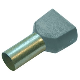 Embout à sertir pré-isolé  4mm² double gris Haupa