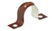 Attache acier galvanisé brun/rouge simple en U Ø25mm