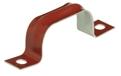 Attache acier galvanisé brun/rouge double en U Ø16mm