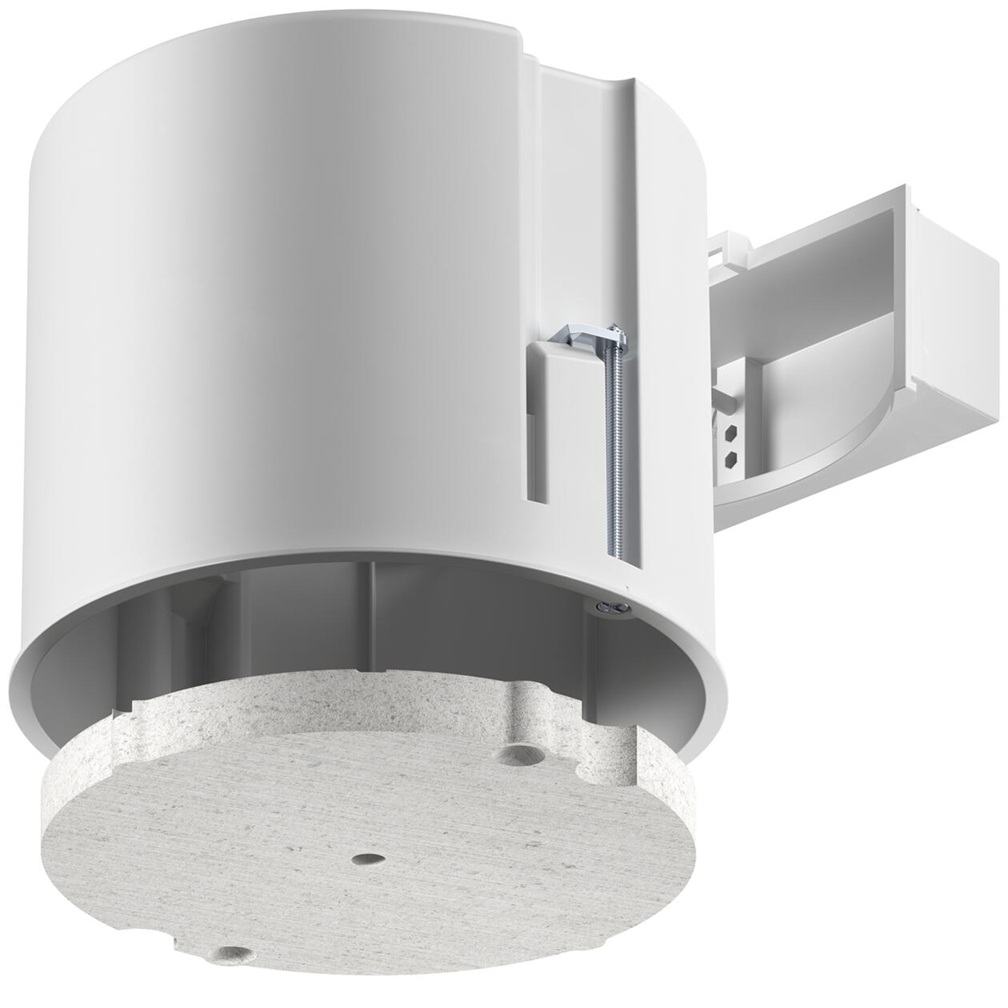 Boîte d'encastrement faux-plafond Ø120mm pour spots avec plaque en fibres minérale ThermoX® 9300-22 Helia