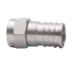 Connecteur femelle à sertir pour câble coaxial Ø 7mm F-59-ALM 4,9/8,4 Hirschmann