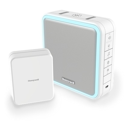 Kit carillon sans fil mobile halo 200m blanc et convertisseur blanc DC915SCV Honeywell