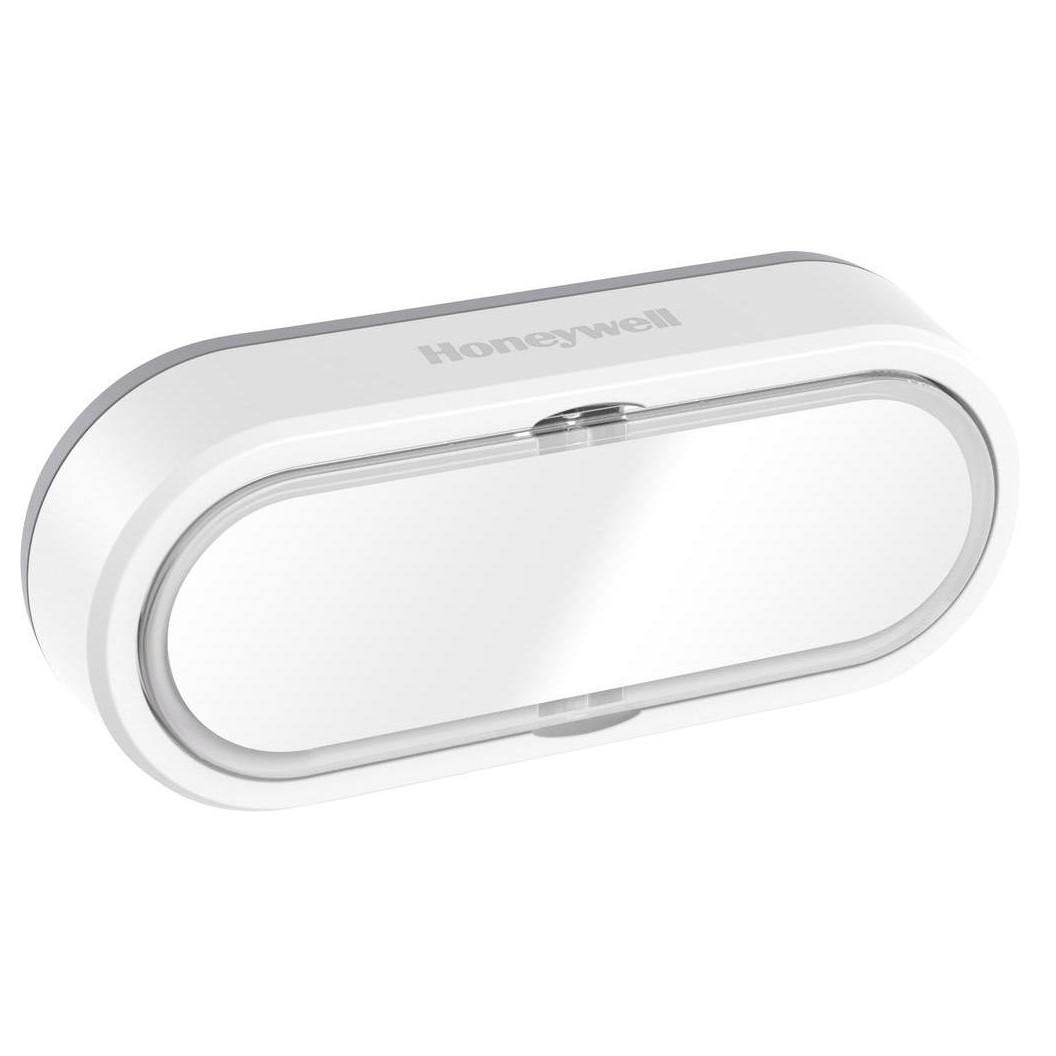 Bouton-poussoir sans fil porte-étiquette et LED horizontal blanc DCP911 Honeywell